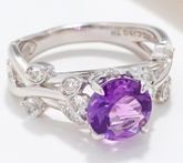 Christian James by Scott Grimes Sterling Silver Legacy African Amethyst Solitaire Ring Size 8